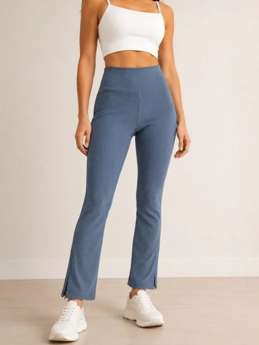 Lululemon Ribbed Softstreme Zip-Leg High-Rise Cropped Pant